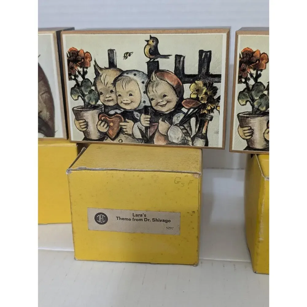 Lot of 5 Vintage Reuge Hummel Music Boxes Swiss Movement Boxed